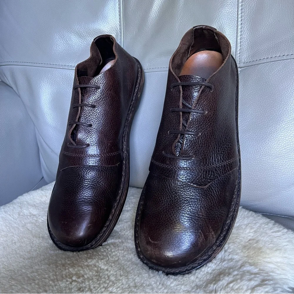 Trippen Leather Shoes Men’s Sz 46 US 12 Brown Lace Up Comfortable Casual Germany